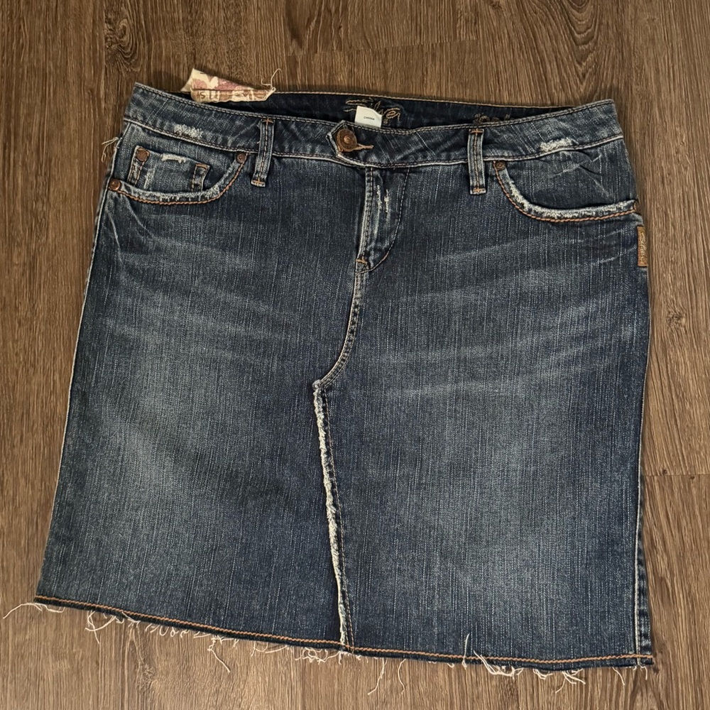 Silver Jeans Dark Blue Pencil Skirt